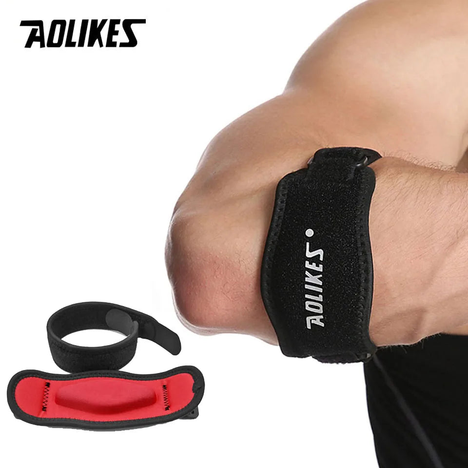1PCS AOLIKES Adjustable Basketball Badminton Tennis Golf Elbow Support Golfer's Strap Elbow Pads Lateral Pain Syndrome Brace