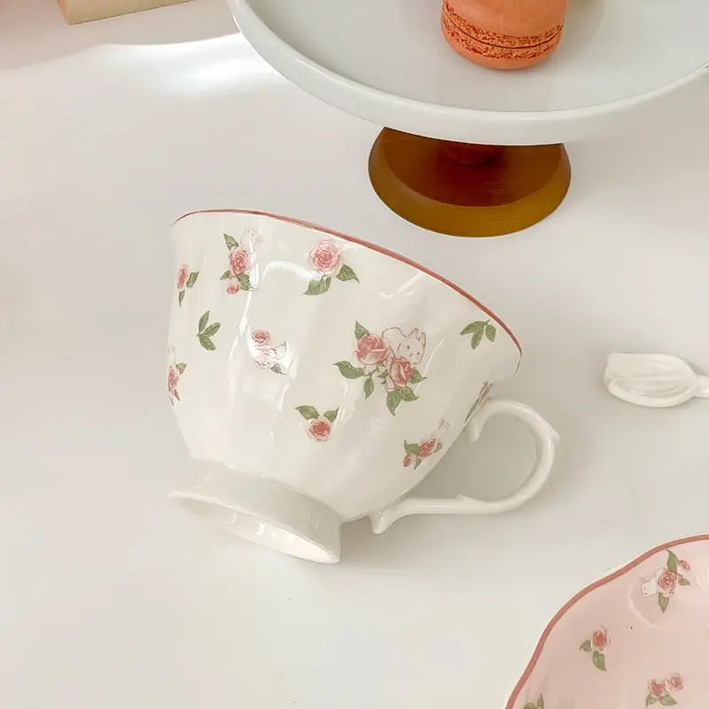 250ML Exquisite European Coffee Cup Ceramic Set Design Sense Small and High End Sense Light Luxury Ins Style Home Mug