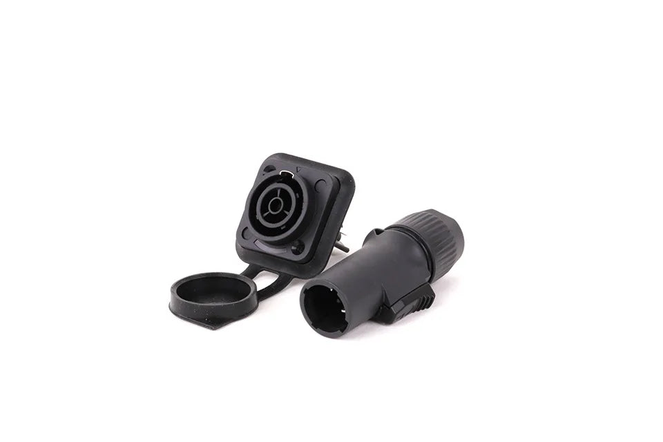 10pcs 3Pins In/Output Waterproof Locking Powercon Male Plug Female Chassis Wire Cable Connectors PA66 Material IP65 Grade