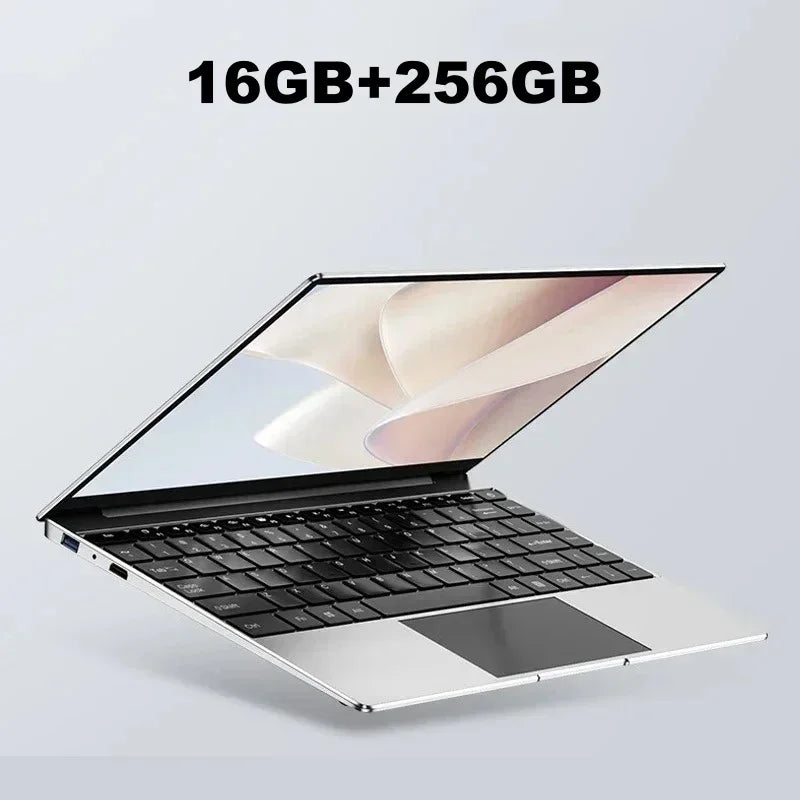 Ultra Slim Laptop 14.1" 16GB RAM 1TB SSD Intel N3700 Notebook Gamer  1920*1080  Display Office Study Computer PC Windows 11 Pro