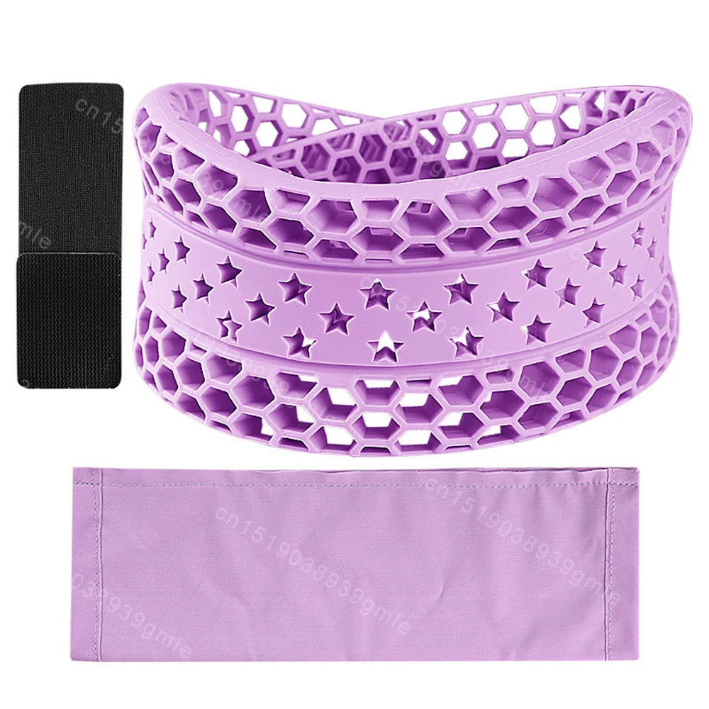 Soft Silicone Neck Support Adjustable Neck Support Cervical Neck Protector for Sleep Relief Neck Pain Breathable Neck Support