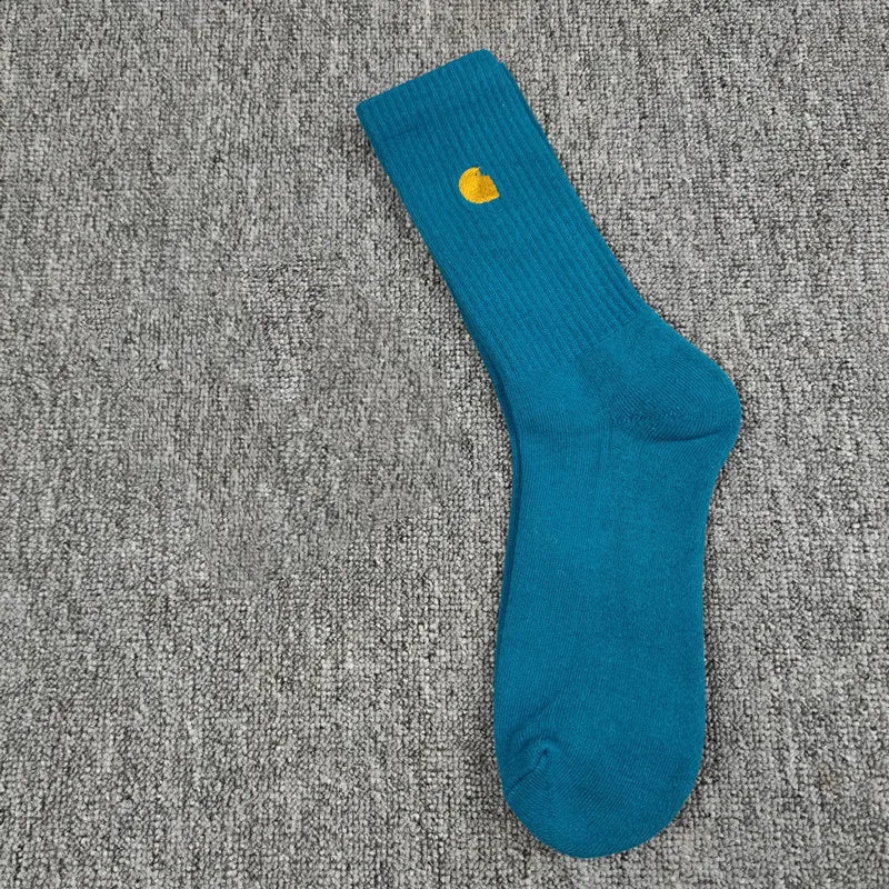 men's cotton 1 pair of shock-absorbing thick sports socks, white, black, gray, street skateboarding, basketball socks
