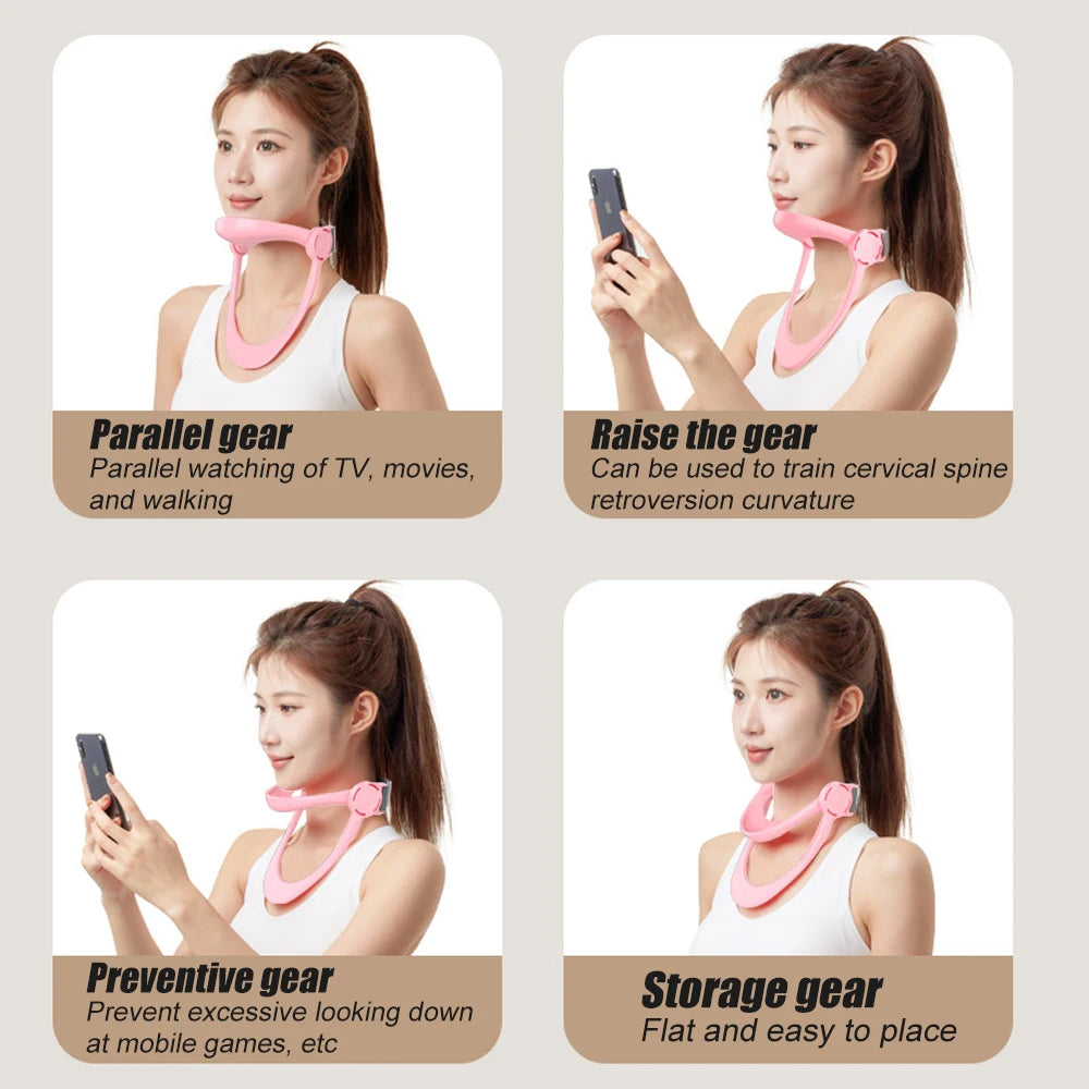 Adjustable Neck Support,Neck Traction Device,Decompressed,Fashion Neck Brace Cervical Collar,Forward Neck Posture Corrector