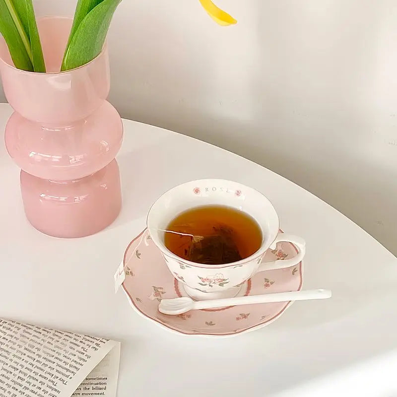 250ML Exquisite European Coffee Cup Ceramic Set Design Sense Small and High End Sense Light Luxury Ins Style Home Mug