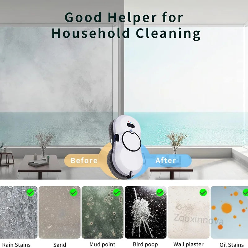 UPS Power Robot Window Washer for Washing Windows Vacuum Cleaner Plaster Glass Cleaning Home Appliance Smart Cleaning Robot