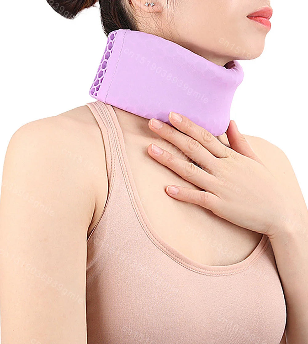Soft Silicone Neck Support Adjustable Neck Support Cervical Neck Protector for Sleep Relief Neck Pain Breathable Neck Support