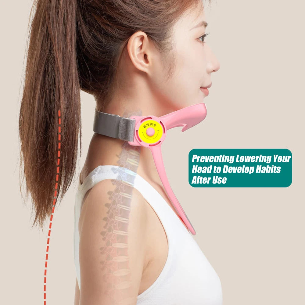 Adjustable Neck Support,Neck Traction Device,Decompressed,Fashion Neck Brace Cervical Collar,Forward Neck Posture Corrector