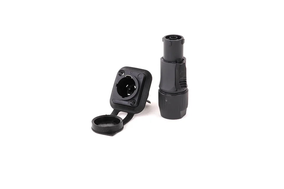 10pcs 3Pins In/Output Waterproof Locking Powercon Male Plug Female Chassis Wire Cable Connectors PA66 Material IP65 Grade