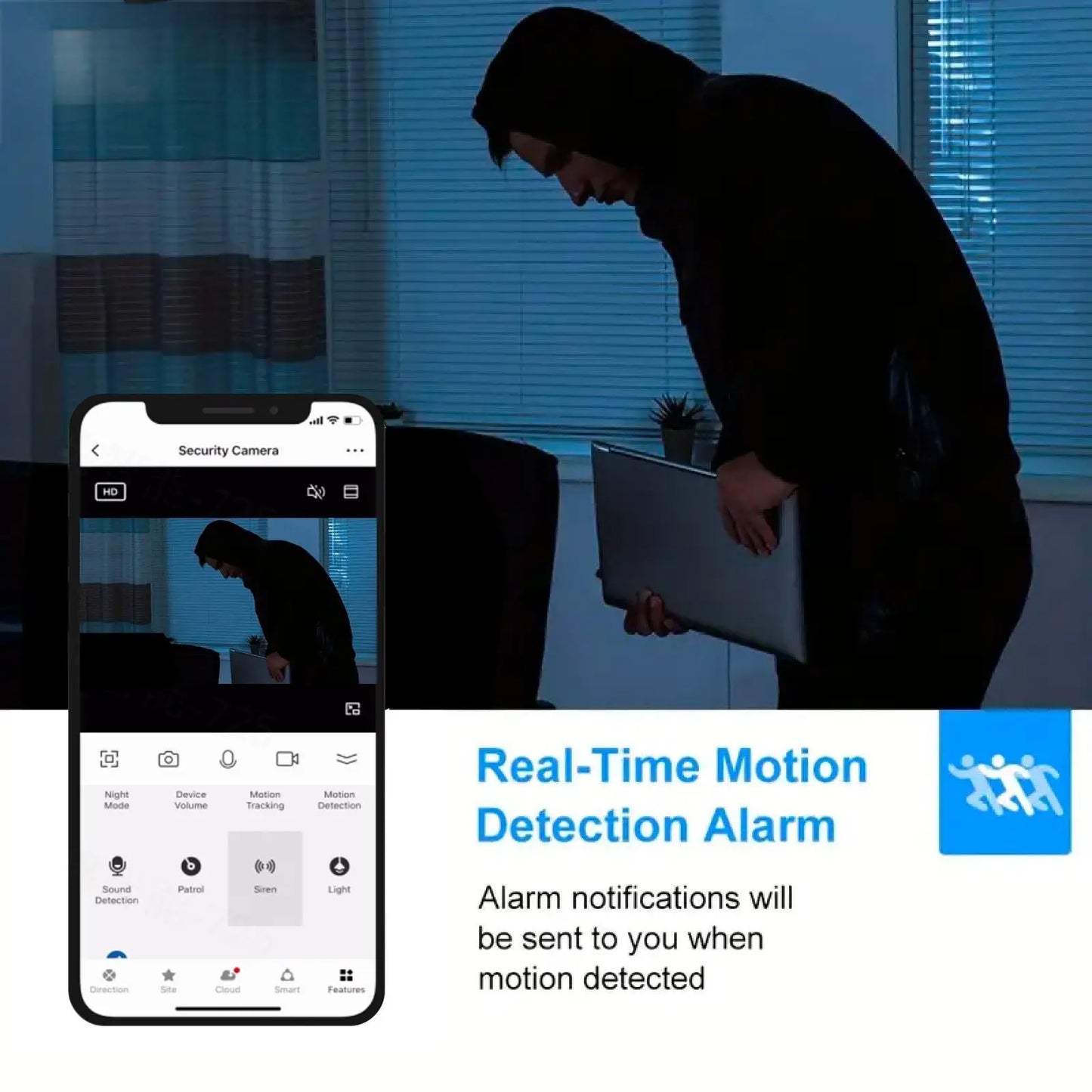 HD Home security cameras,Indoor security cameras with night vision, 2.4GWi-Fi,Two-Way Talk,Motion Alert,Multiple Storage Options