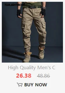 High Quality Men's Jeans Multi Pocket Denim Cargo Pants Oversized Casual Pants Men Clothing Loose Trousers 29-44 A2F125