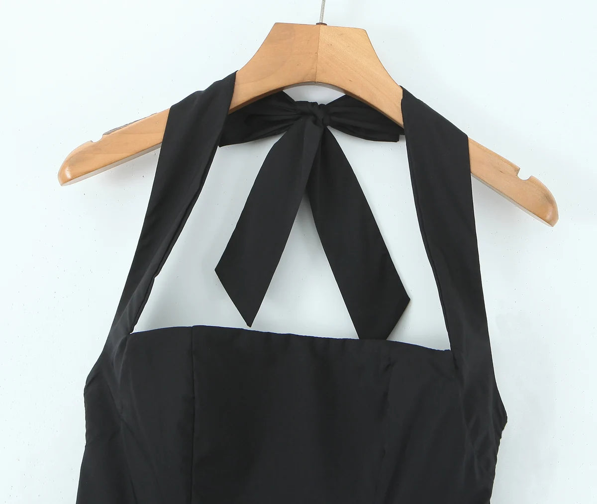Sexy Bow Halter Slash Collar Lacing Up Bandage Back Sling Mini Dress Women Low Waist Ball Gown Pleated BUD Dresses Femme Robe
