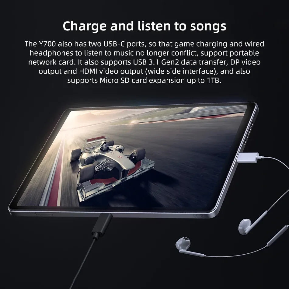 Original Lenovo LEGION Y700 2023 8.8 Inch Snapdragon 8+ ZUI15 16G 512G 12G 256G WIFI Dual-type-C Interface Gaming Tablet