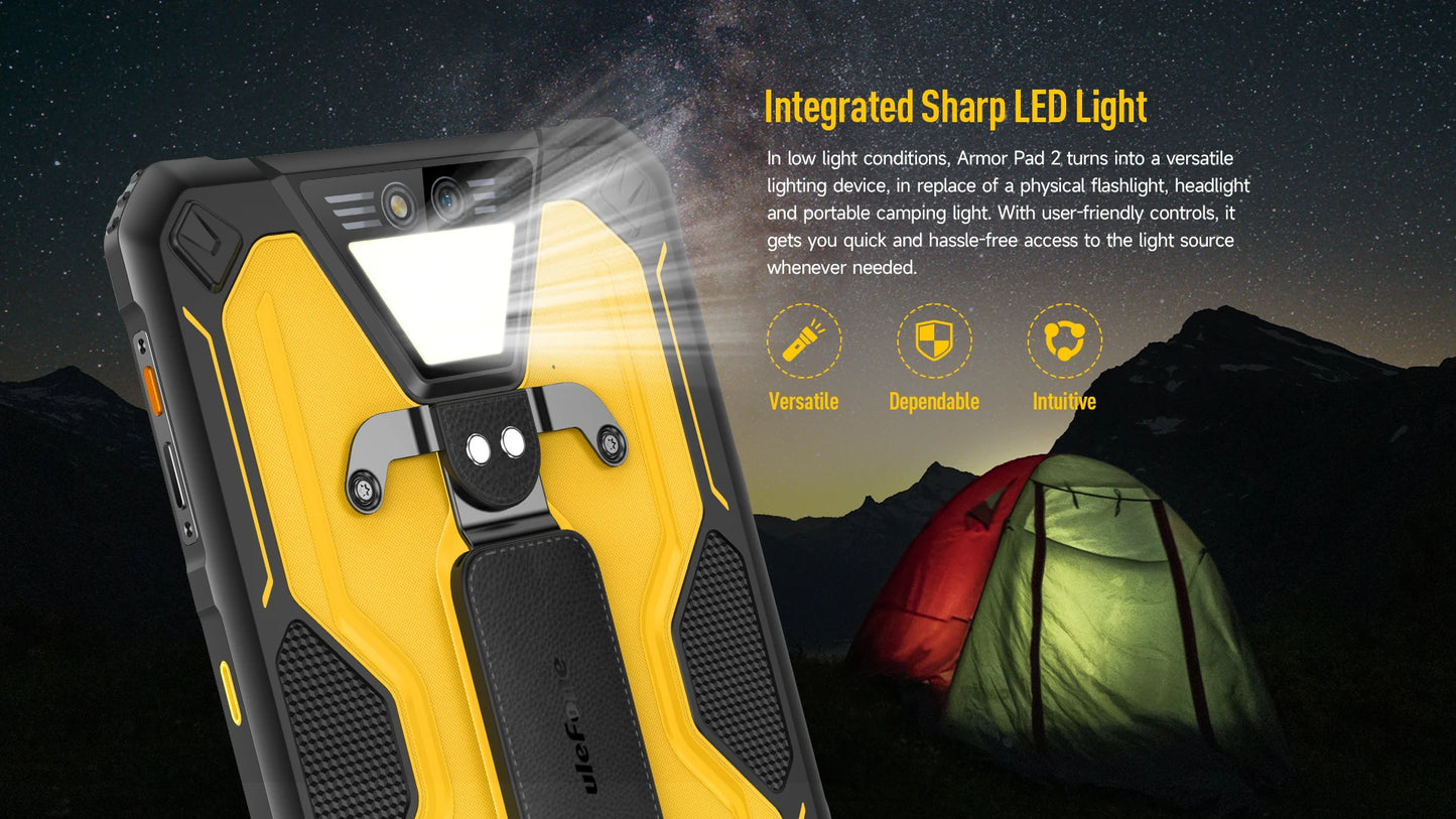 Ulefone Armor Pad 2 Rugged Tablet , 11" 2K , 18600 mAh ,IP68/IP69K Android 13 NFC GPS 4G Tablet Up to 16GB RAM 256GB ROM