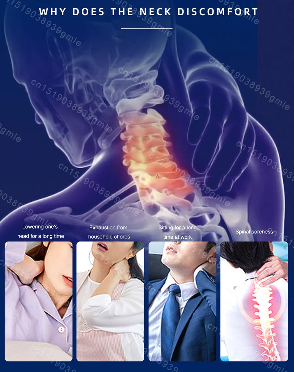 Soft Silicone Neck Support Adjustable Neck Support Cervical Neck Protector for Sleep Relief Neck Pain Breathable Neck Support