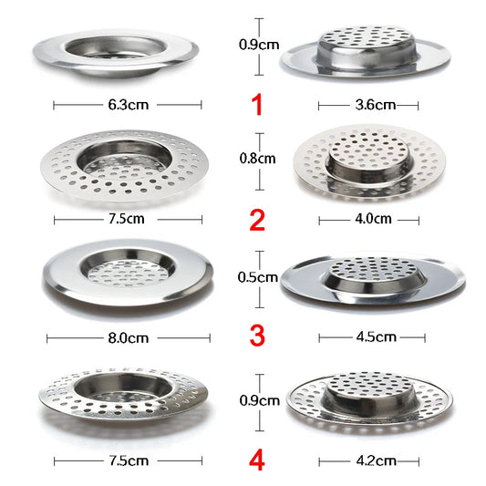 Kitchen Sink Strainer Stainless Steel Drain Filter with Large Wide Rim