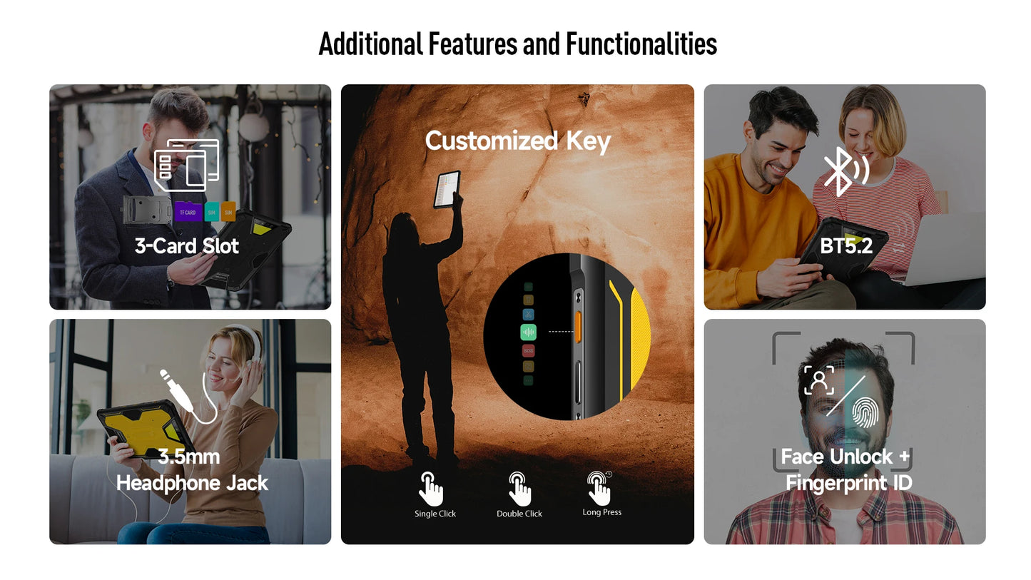 Ulefone Armor Pad 2 Rugged Tablet , 11" 2K , 18600 mAh ,IP68/IP69K Android 13 NFC GPS 4G Tablet Up to 16GB RAM 256GB ROM