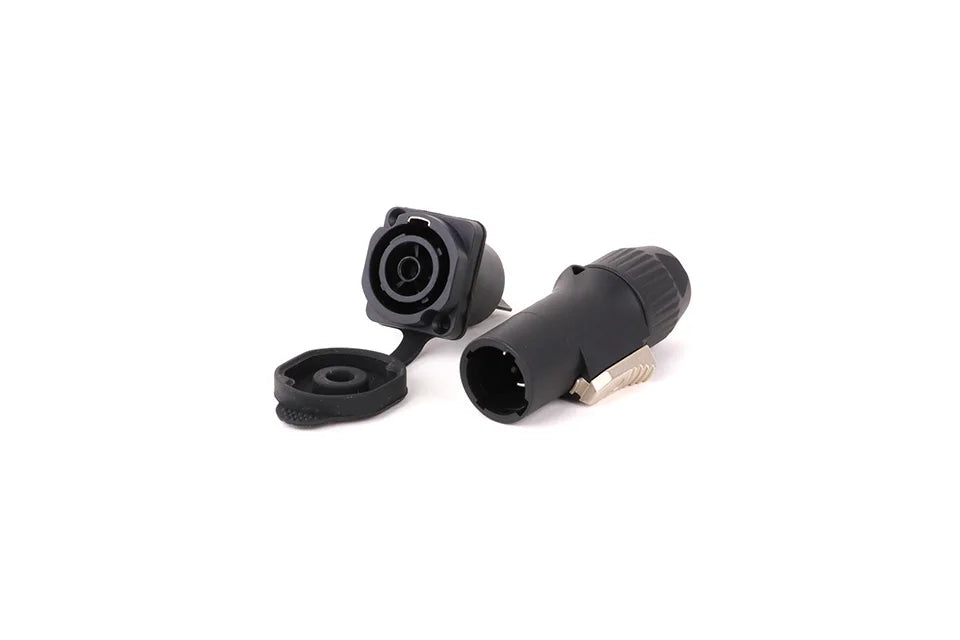 10pcs 3Pins In/Output Waterproof Locking Powercon Male Plug Female Chassis Wire Cable Connectors PA66 Material IP65 Grade
