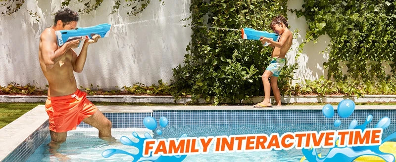 Full  Automatic Electric Water Gun Toys 43cm Portable Children Adult Summer Beach Outdoor Fight Fantasy Toys for Boys Kids Game