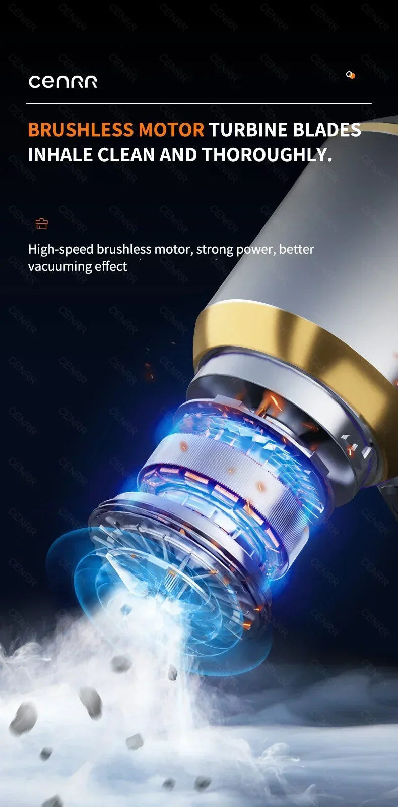 CENRR 998000PA Car Vacuum Cleaner Mini Powerful Wireless Handheld Home Appliance Cleaning Machine Portable Car Vacuum Cleaner