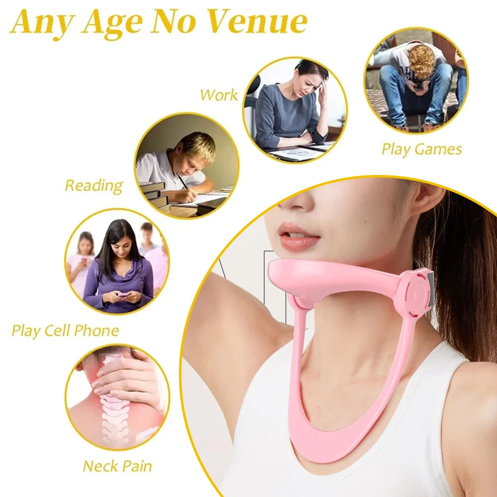 Adjustable Neck Support,Neck Traction Device,Decompressed,Fashion Neck Brace Cervical Collar,Forward Neck Posture Corrector