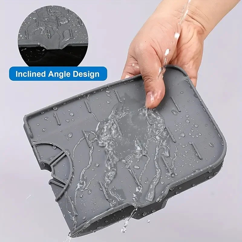 Faucet Absorbent Mat Silicon Kitchen Sink Splash Guard Drain Pad Water Splash Catcher Mats Countertom Countertop Protect Gadgets