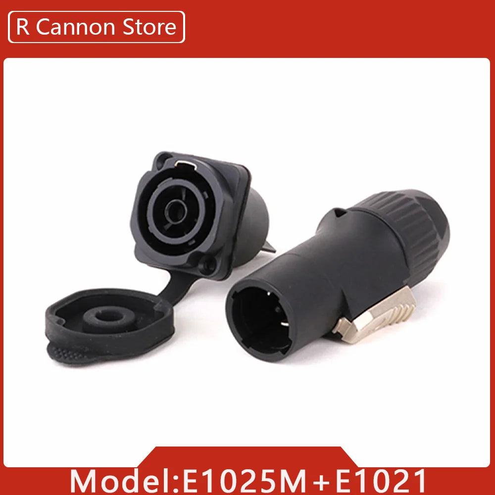 10pcs 3Pins In/Output Waterproof Locking Powercon Male Plug Female Chassis Wire Cable Connectors PA66 Material IP65 Grade