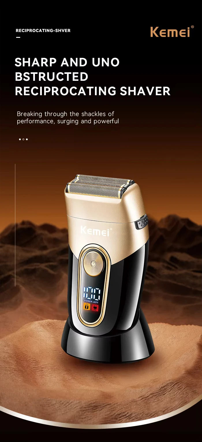 KEMEI High Quality Male  Three Blade Heads Electric Shaver Shaving Machine Foil Trimmer Razor KM-3209