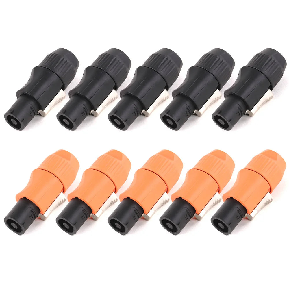 10pcs New IP65 Waterproof Locking PowerCon Chassis Connectors NAC3MPX or NAC3MX-W + NAC3FPX + Powercon True Connector NAC3FX-W