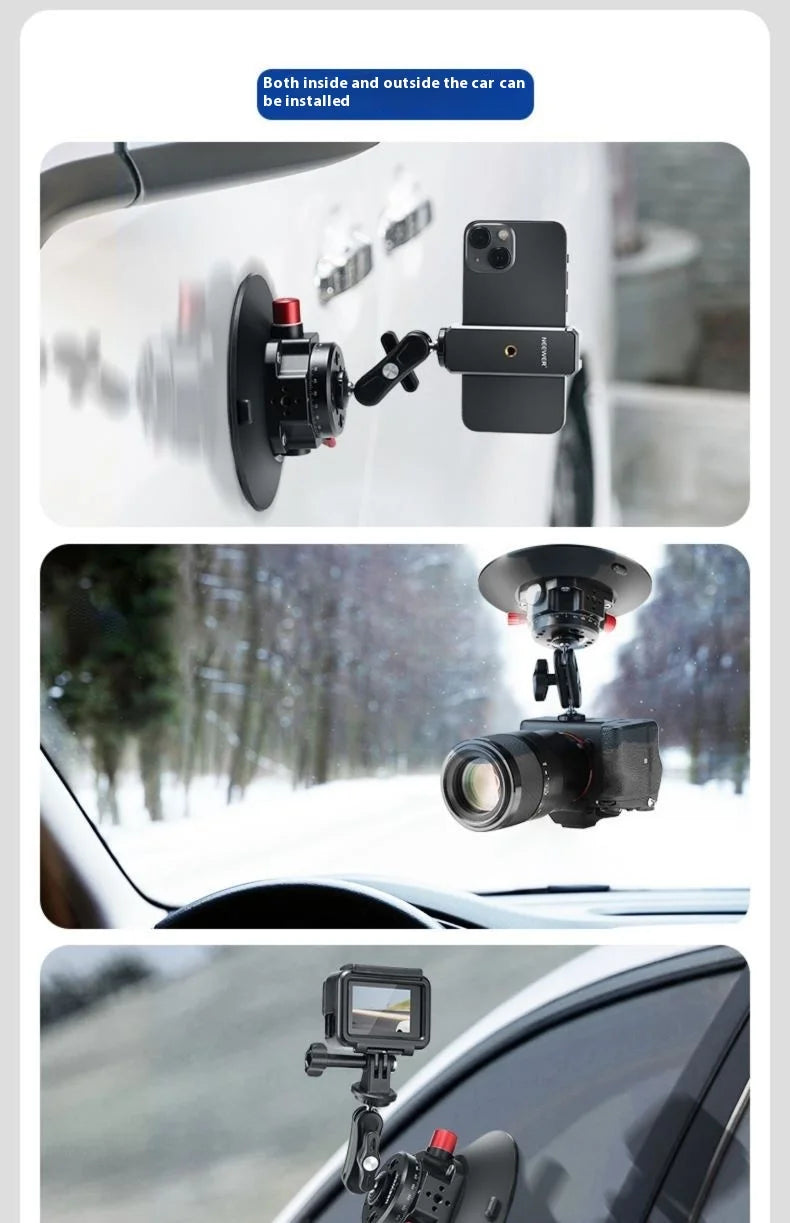 NEEWER CA013 Camera Suction Cup Gimbal Stand with Ball Head Magic Arm for Cameras Action Camera Phone Car Windshield Dash Mount