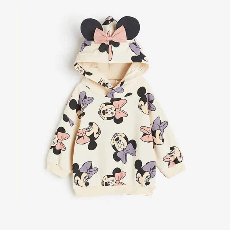 Autumn Clothes Hooded Tops For Boys Girls Disney New Style Fashion Casual Sweatshirts Mickey Full Print Long Sleeve Hoodies