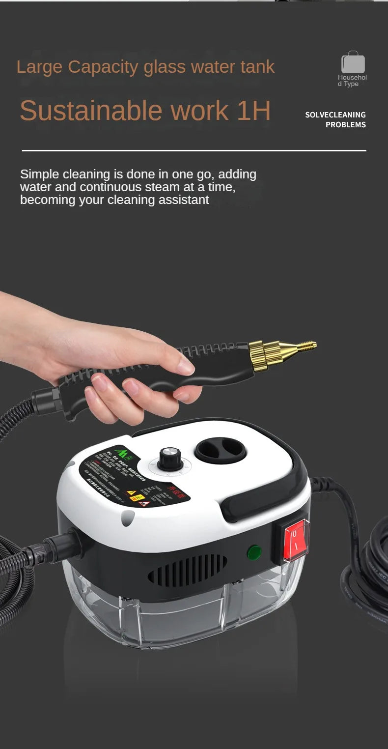 2500W Household High-temperature Steam Cleaner,  Sterilization Air Conditioning Kitchen Hood Home Car Steaming Cleaner 110V 220V