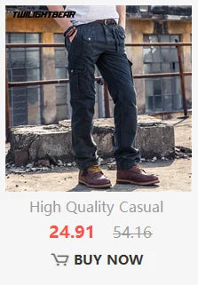 High Quality Men's Jeans Multi Pocket Denim Cargo Pants Oversized Casual Pants Men Clothing Loose Trousers 29-44 A2F125