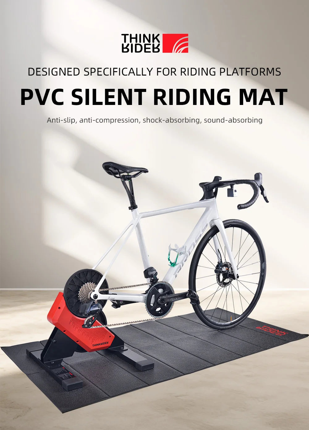 Thinkrider Training Mat Yoga mat For Bike Bicycle bicicletas Estaticas Trainer exercise Mat For trainer floormat