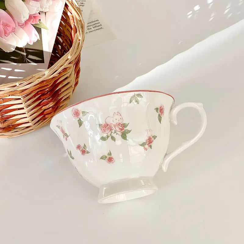 250ML Exquisite European Coffee Cup Ceramic Set Design Sense Small and High End Sense Light Luxury Ins Style Home Mug