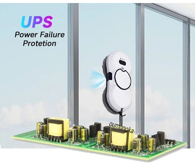 UPS Power Robot Window Washer for Washing Windows Vacuum Cleaner Plaster Glass Cleaning Home Appliance Smart Cleaning Robot