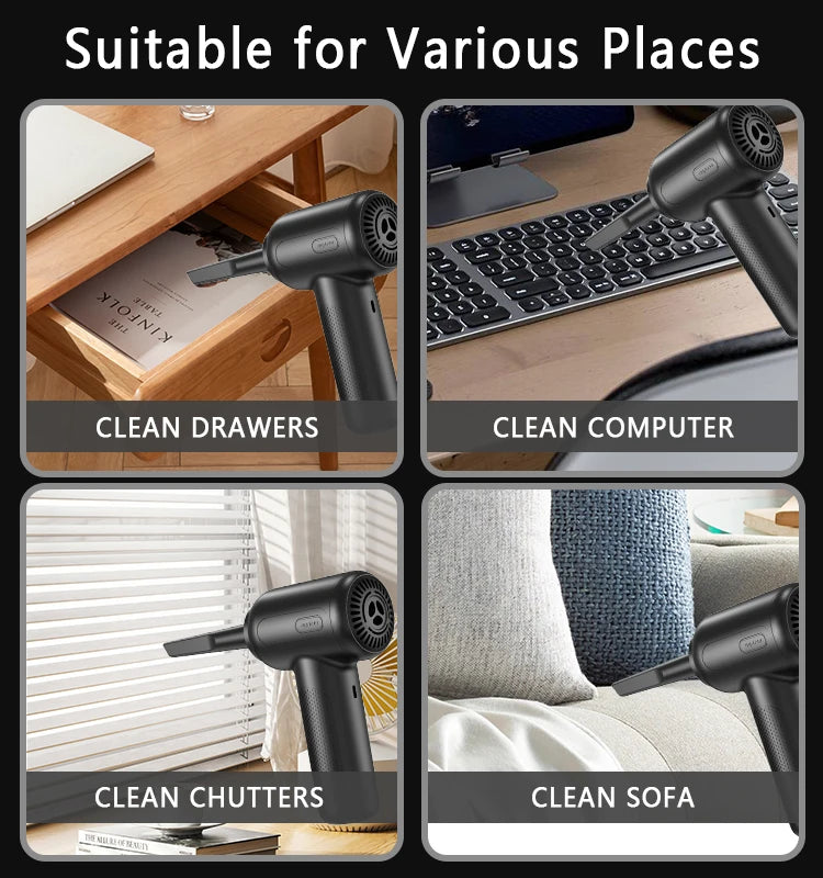 Xiaomi Youpin Vacuum Cleaner Wireless Air Duster Rechargeable Blow And Suck Vacuum Cleaner Electric Strong Suction Power Home