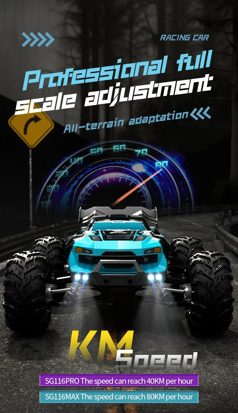 SG116PRO/MAX Remote Control Car 1:1680KM/H Brushless Remote Control Car Four-Wheel Drive Professional Racing Off-road Drift Car