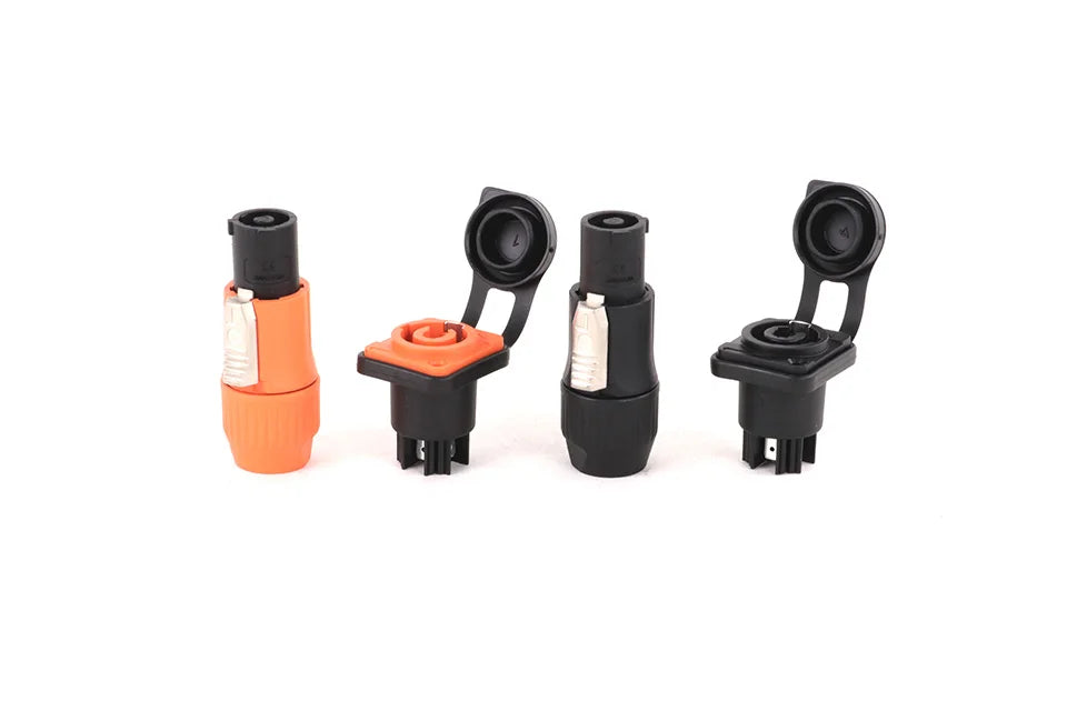 10pcs New IP65 Waterproof Locking PowerCon Chassis Connectors NAC3MPX or NAC3MX-W + NAC3FPX + Powercon True Connector NAC3FX-W
