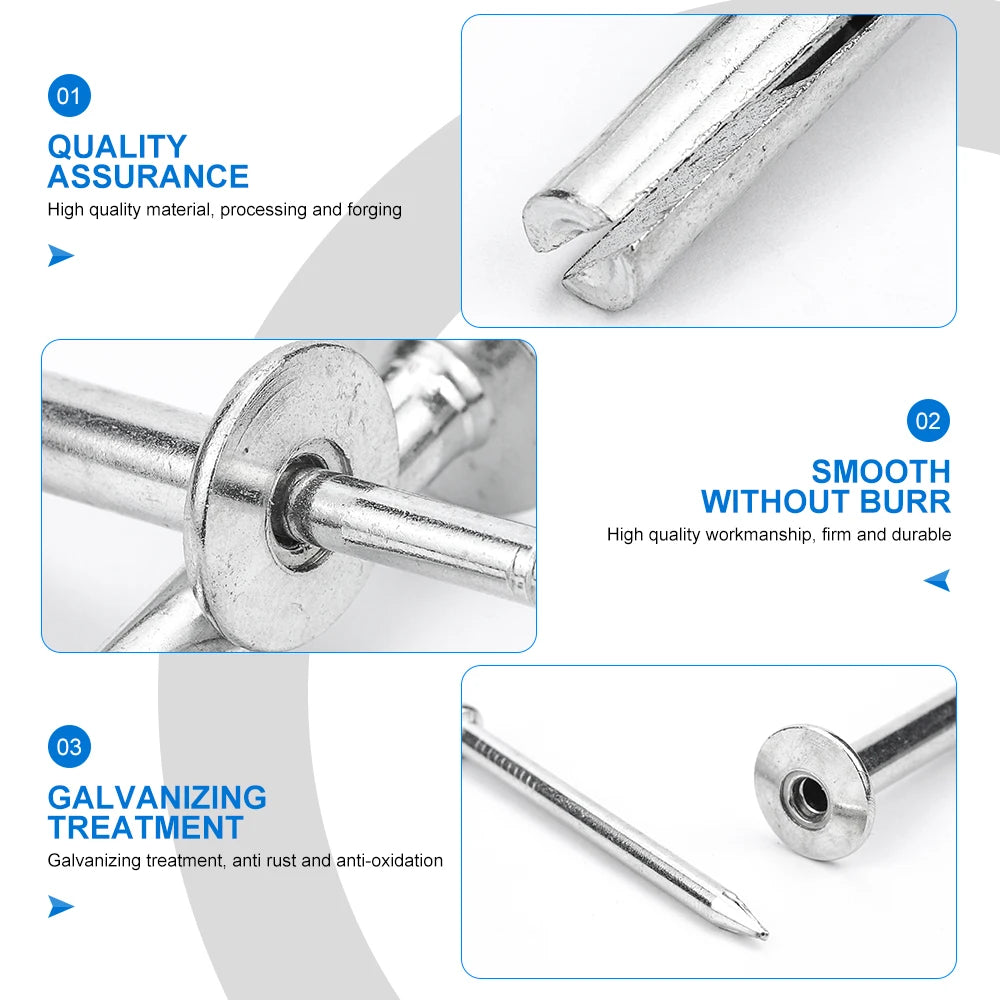 NINDEJIN 35/50pcs Hammer Drive Anchor Set Zinc Alloy Concrete Anchor M6 Nail-in Anchors Screw for Block and Brick