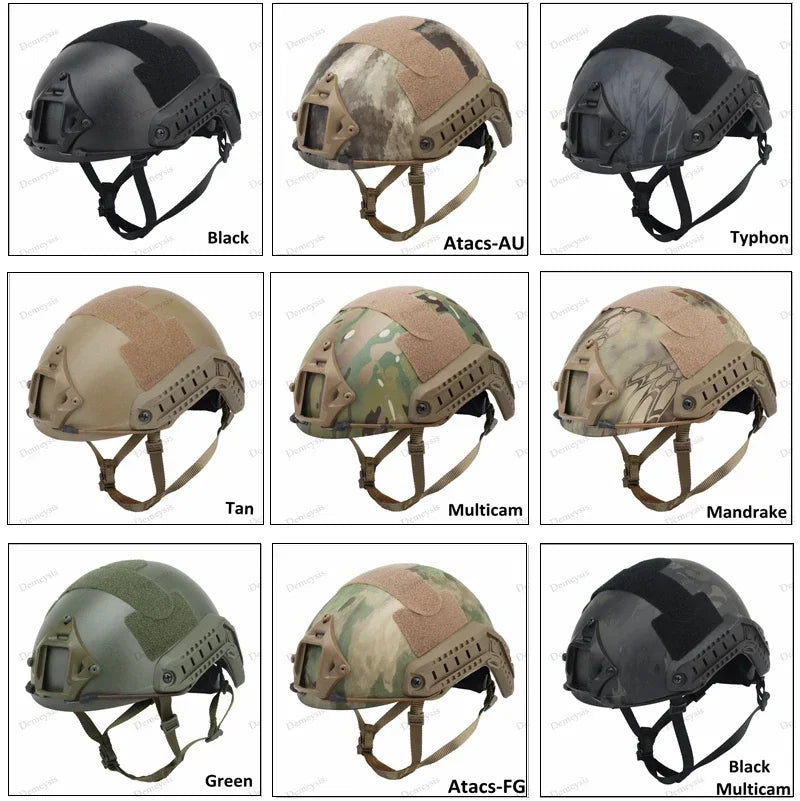 Fast Helmet Airsoft MH Camouflage Tactical Helmets ABS Sport Outdoor Tactical Helmet