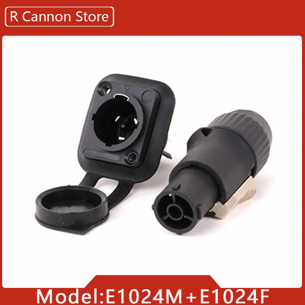 10pcs 3Pins In/Output Waterproof Locking Powercon Male Plug Female Chassis Wire Cable Connectors PA66 Material IP65 Grade