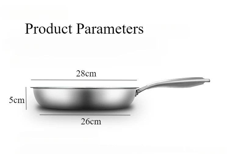 28cm Stainless Steel Frying Pans Non-stick Cooking Wok Honeycomb Structure Egg Frying Saucepan Cooking Pots Kitchen Accessories