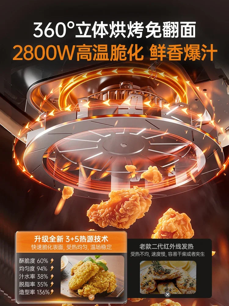 Air fryer electric oven household all-in-one machine visual new cooking machine cooking machine new model