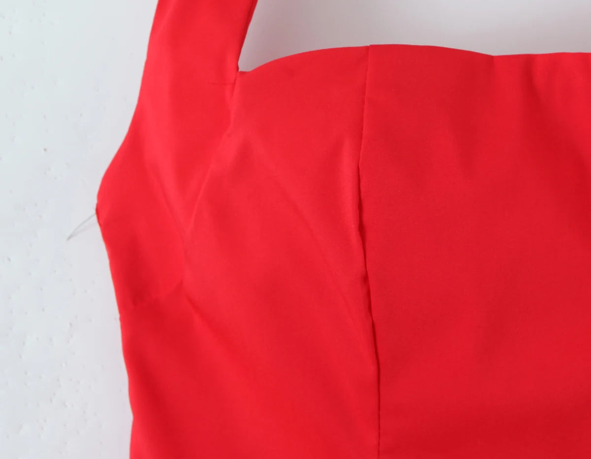 Sexy Bow Halter Slash Collar Lacing Up Bandage Back Sling Mini Dress Women Low Waist Ball Gown Pleated BUD Dresses Femme Robe
