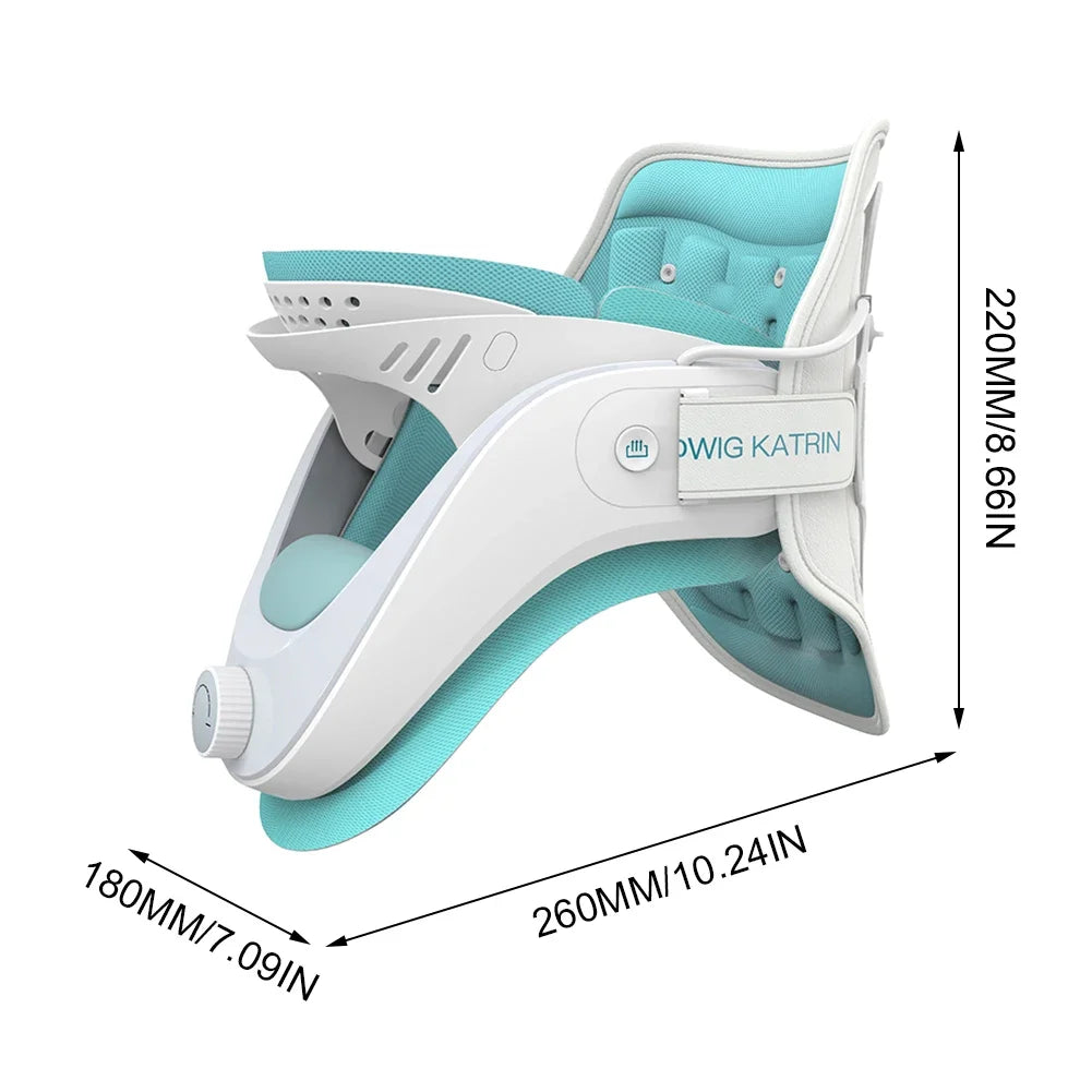 Neck Traction Device Adjustable Ergonomic Neck Stretcher with Airbag Support Cervical Collar Stretch Neck Shoulder Relaxer