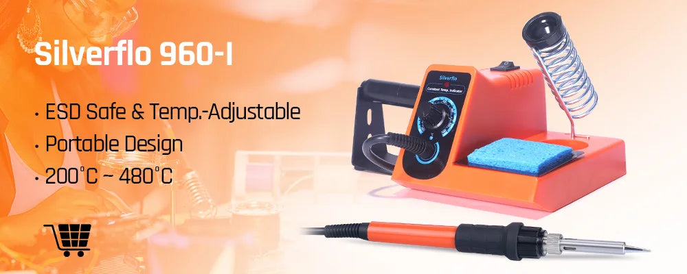 Silverflo 8586D Soldering Station 2 IN 1 Hot Air Gun Solder Station with 2 Digital display,10-Minute Sleep Mode for SMD Rework
