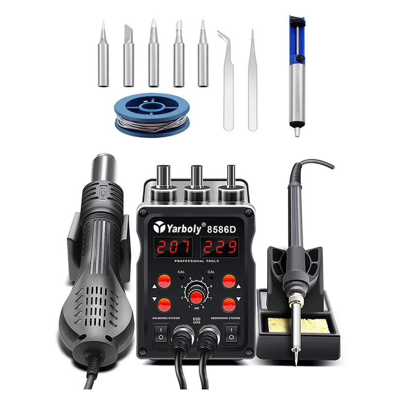 BGA Rework Solder Station Soldering Hot Heat Air Gun 8586D For SMD SMT Welding Repair Desoldering Tools 8586 8786 8858 858d