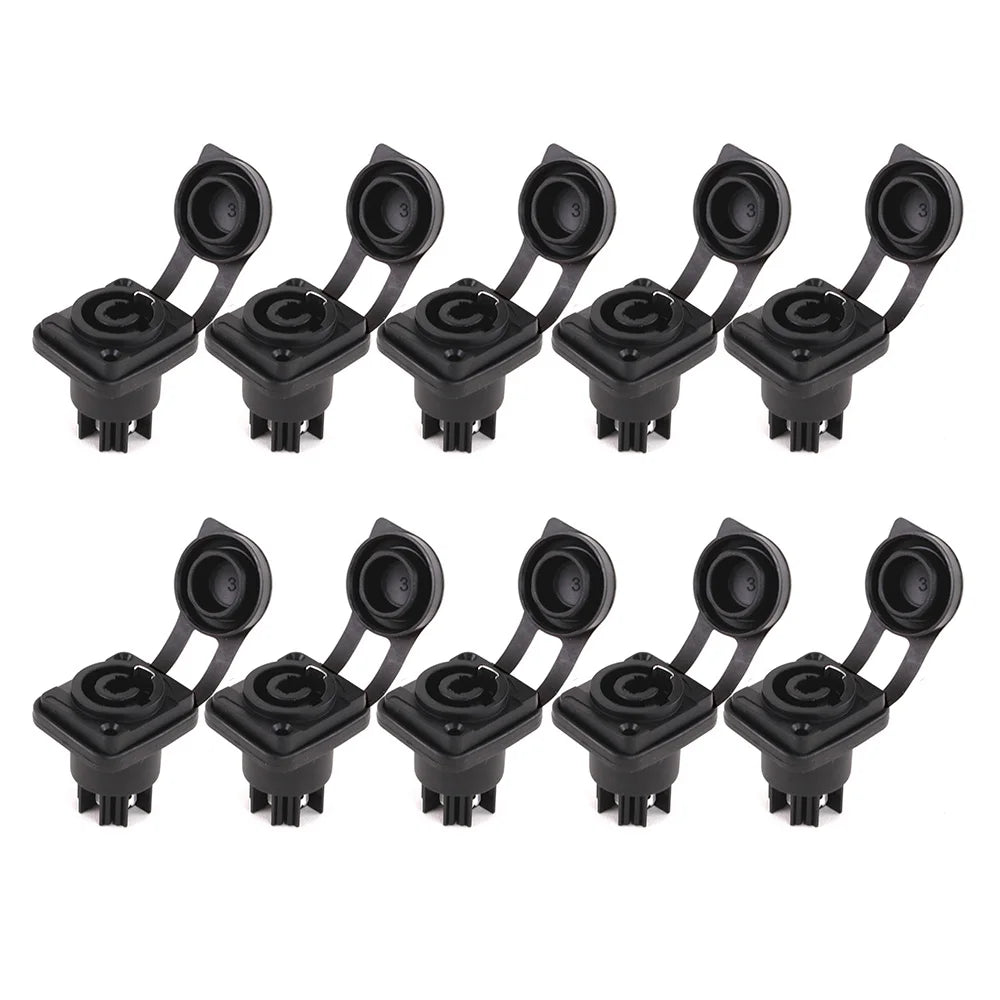 10pcs New IP65 Waterproof Locking PowerCon Chassis Connectors NAC3MPX or NAC3MX-W + NAC3FPX + Powercon True Connector NAC3FX-W