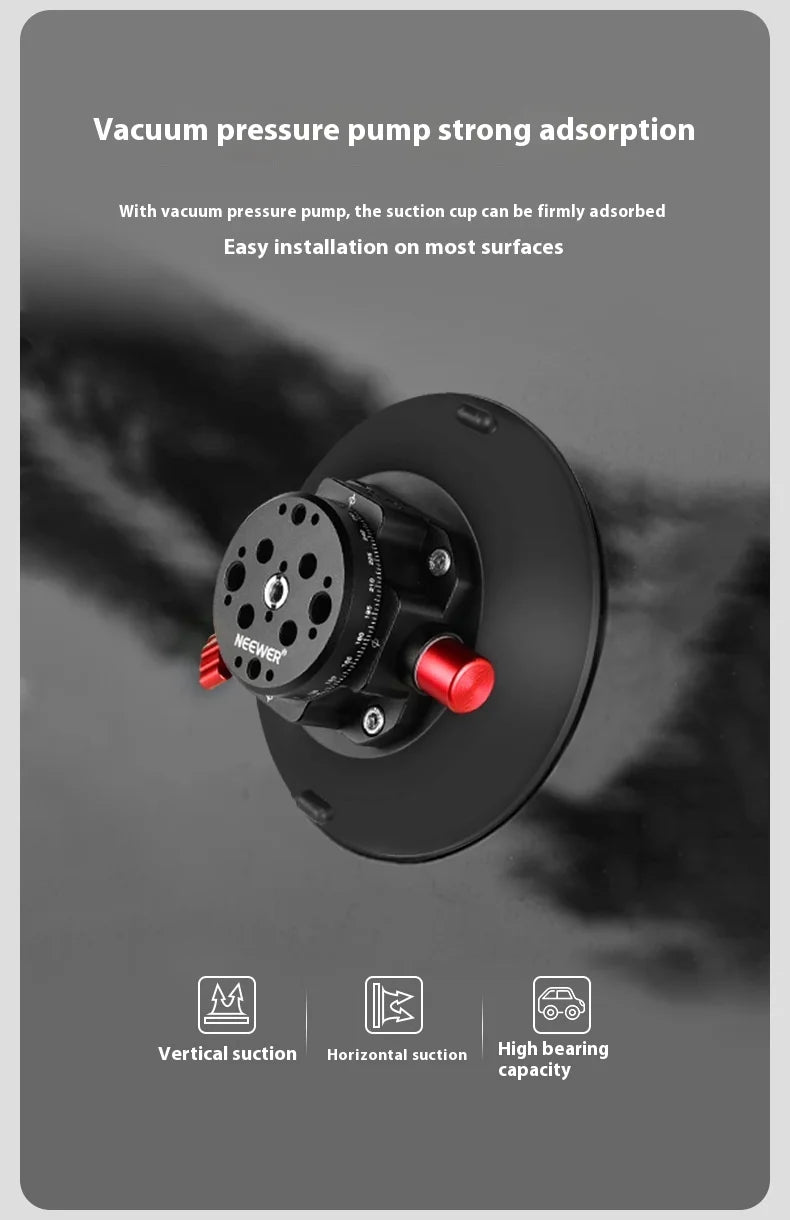 NEEWER CA013 Camera Suction Cup Gimbal Stand with Ball Head Magic Arm for Cameras Action Camera Phone Car Windshield Dash Mount