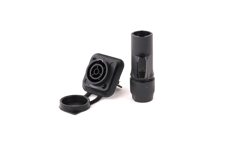 10pcs 3Pins In/Output Waterproof Locking Powercon Male Plug Female Chassis Wire Cable Connectors PA66 Material IP65 Grade